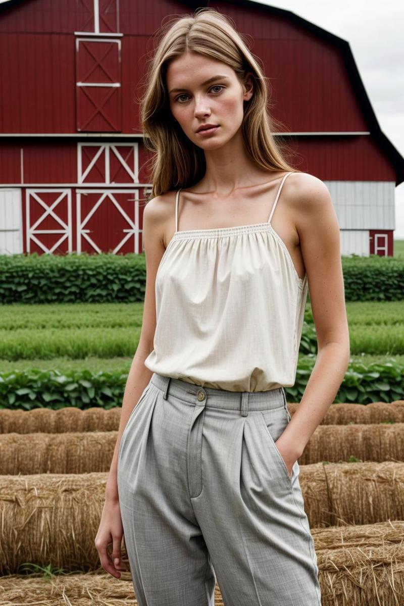 00089-4253816875-European woman, closeup, sandals, (shirt), pants, (farm with barn), ZM_kara, wide shoulders, perfect face, (contact iris_ 1.1),.jpg